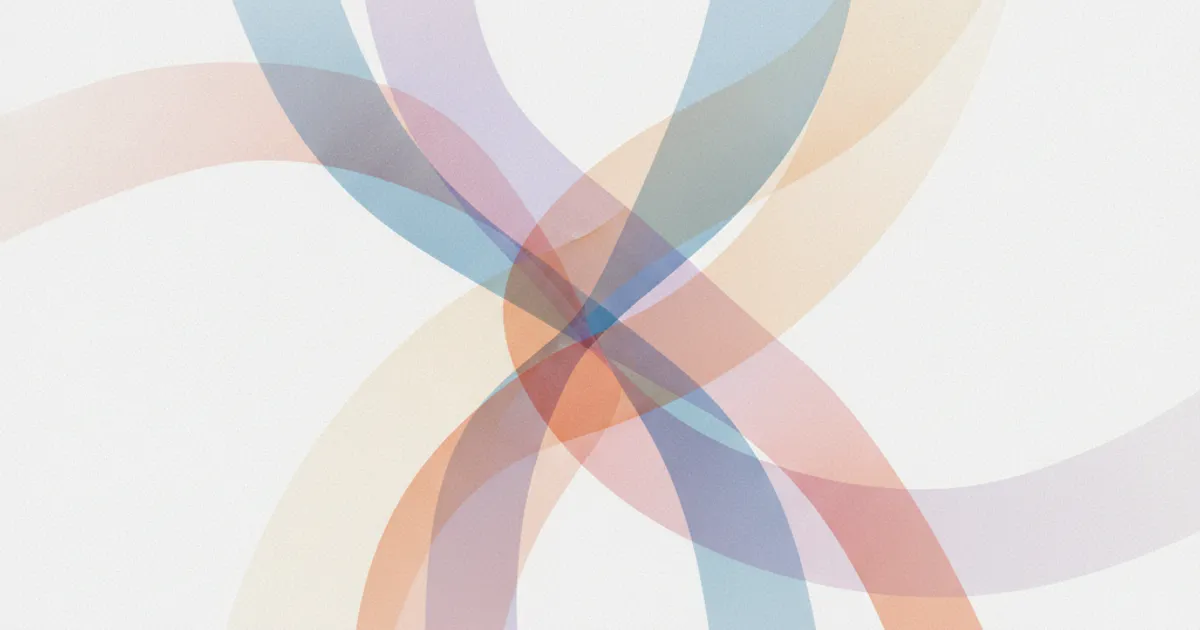 Illustration abstraite et inclusive représentant la diversité des orientations sexuelles avec des formes fluides et des couleurs douces.