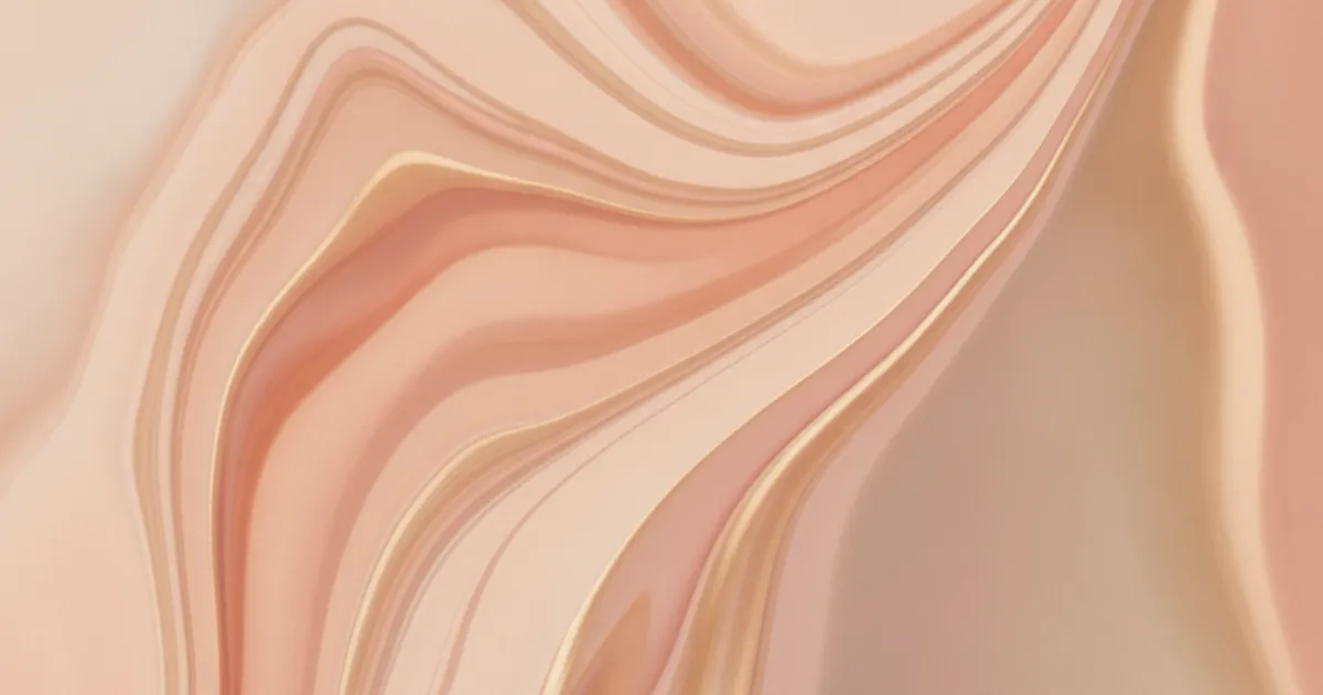 Illustration abstraite de fluides en mouvement, dans des tons doux et chaleureux, évoquant le plaisir et la fluidité.