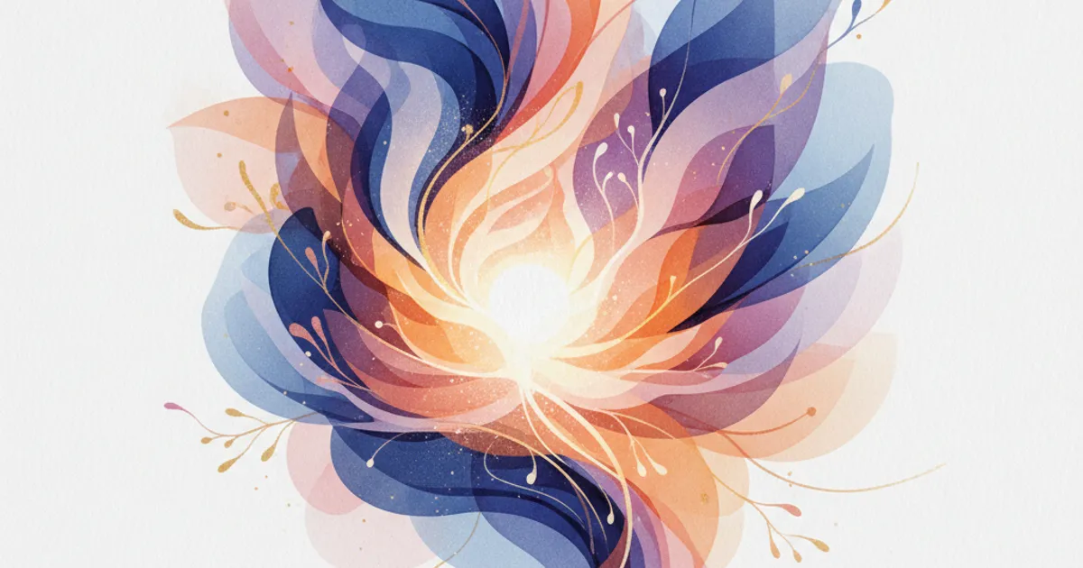 Illustration abstraite et colorée représentant la découverte de soi et des sensations intimes