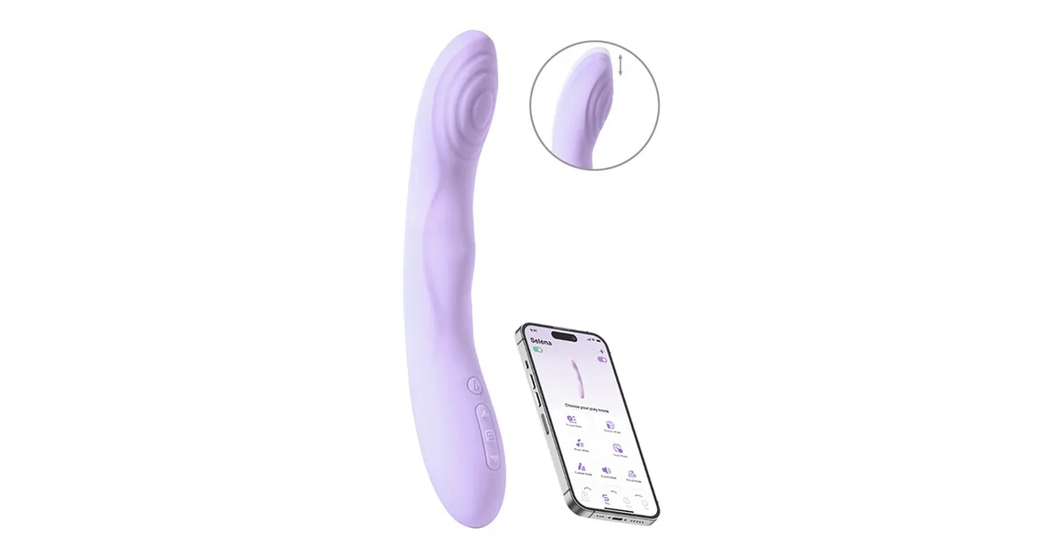 Vibromasseur chauffant à va-et-vient Svakom Selena en silicone couleur lilas